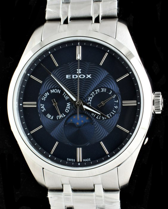Preview of the first image of Edox - Les Vauberts - Moon Phase - Ref. No: 40008 3M BUIN - Men - 2011-present.