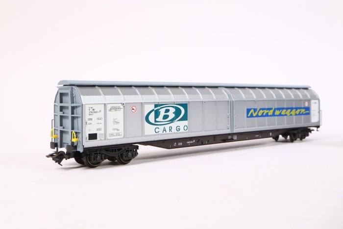 Image 2 of Märklin H0 - 48032 - Freight carriage - Two sliding wall wagons 'B-Cargo - Nordwaggon' - B Cargo