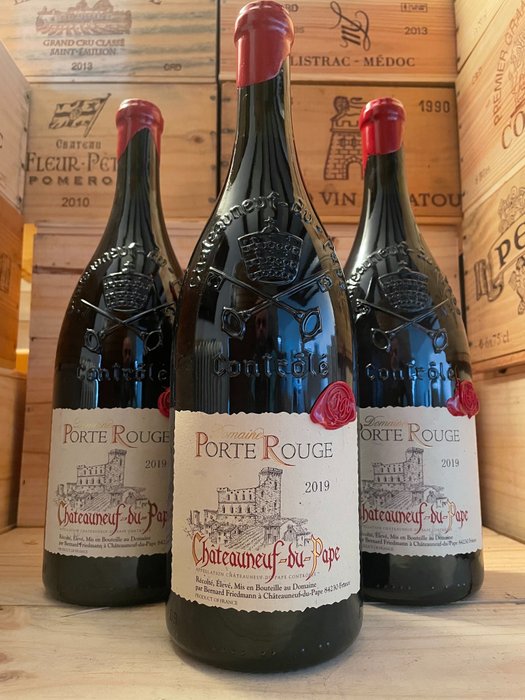 2019 Domaine Porte Rouge - 教皇新堡法定產區 - 3 馬格南瓶 (1.5L)