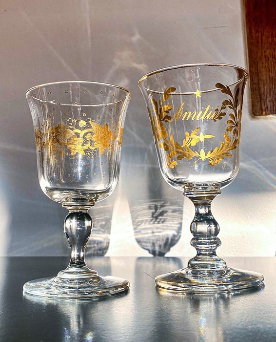 Preview of the first image of Baccarat/St.Louis - glasses (2) - Crystal.