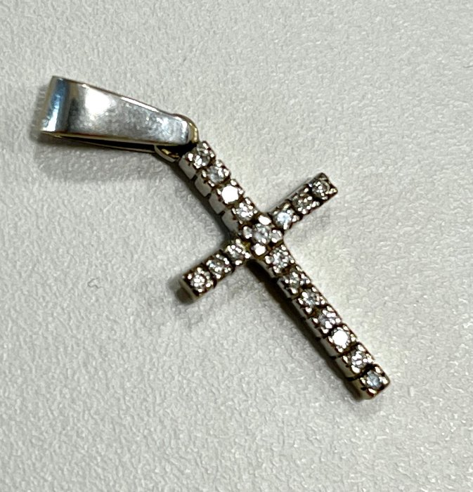 Image 3 of 18 kt. White gold - Pendant - 0.18 ct
