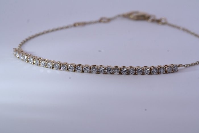 Preview of the first image of 14 kt. Yellow gold - Bracelet - 0.75 ct Diamond.