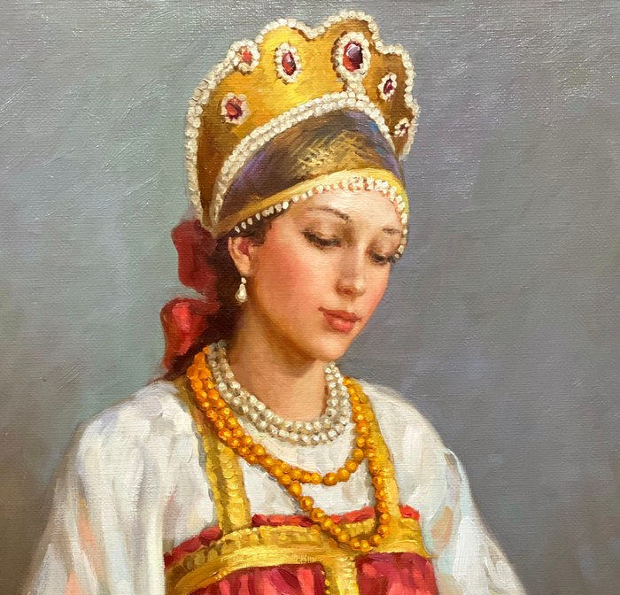 Image 3 of Vladislav Nagornov (1974) - Jeune princesse aux perles