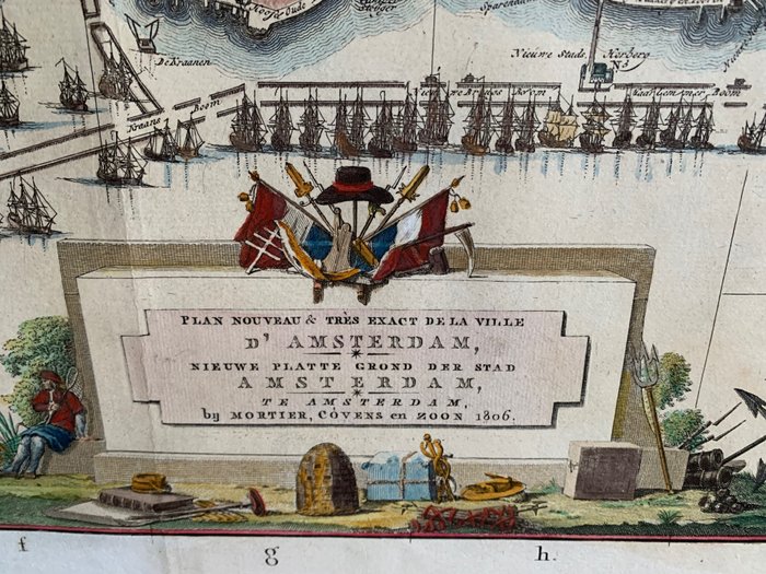 Image 2 of Netherlands, Amsterdam; Mortier, Covens en Zoon - Nieuwe plattegrond der stad Amsterdam - 1801-1820