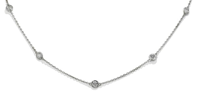 Image 2 of 14 kt. White gold - Necklace - 1.00 ct Diamond - Diamonds