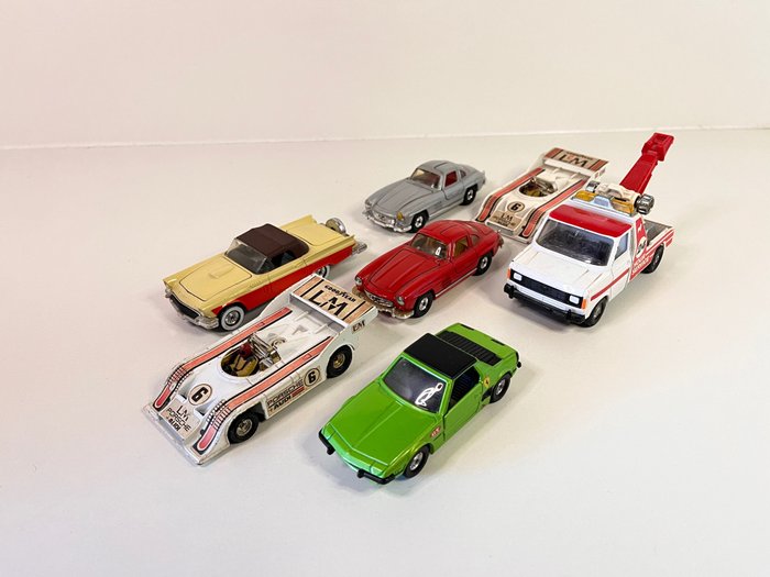 Preview of the first image of Corgi - Mercedes Benz 300, Porsche Audi, Fiat X19, Ford Transit, Ford Thunderbird.
