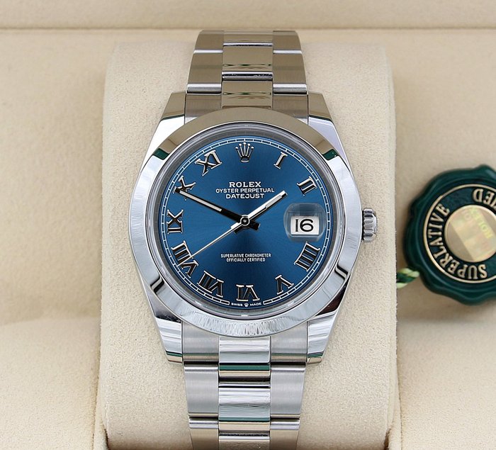 Rolex - Oyster Perpetual Datejust 41 'Blue Roman Dial' - 126300 - Férfi - 2011 utáni