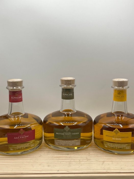 Rum & Cane Merchants - British West Indies XO, Asia Pacific XO, Spanish Caribbean XO - 70 cl - 3 flaschen