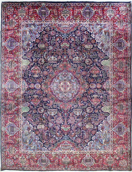 原始波斯卡什玛由细软木羊毛制成 - 小地毯 - 383 cm - 295 cm