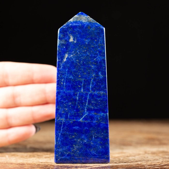 Lapis Lazuli -vinkki - Laadukas pieni veisto - pieni obesisk - Korkeus: 110 mm - Leveys: 39 mm- 172 g