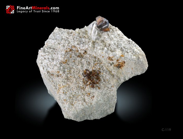 Anataskristaller Med Kvarts På Matris prov - 4.7×4×3.2 cm - 58 g - (1)