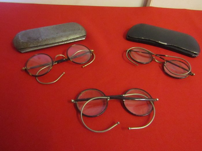 Antikke næse læsebriller - Glas - Catawiki