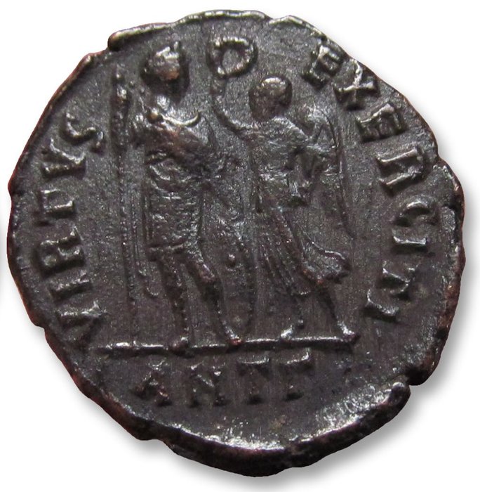 羅馬帝國. 奧古斯都 (AD 393-423). Follis Antioch mint circa 395-401 A.D. - mintmark ANTΓ - scarcer little coin