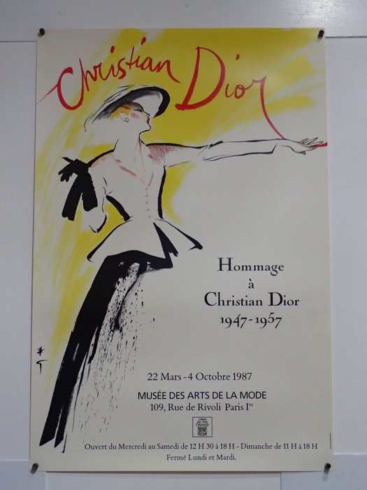 René Gruau - Manifesto Christian Dior mostra Parigi
