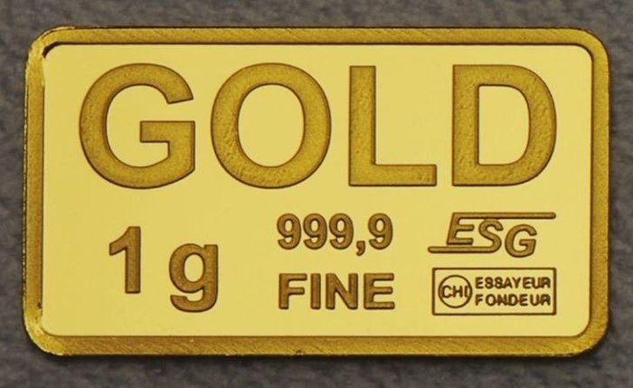 1 gram - Guld - Valcambi  (Ingen mindstepris)
