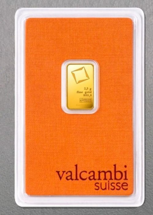 2,5g - Χρυσός - Valcambi  (χωρίς τιμή ασφαλείας)