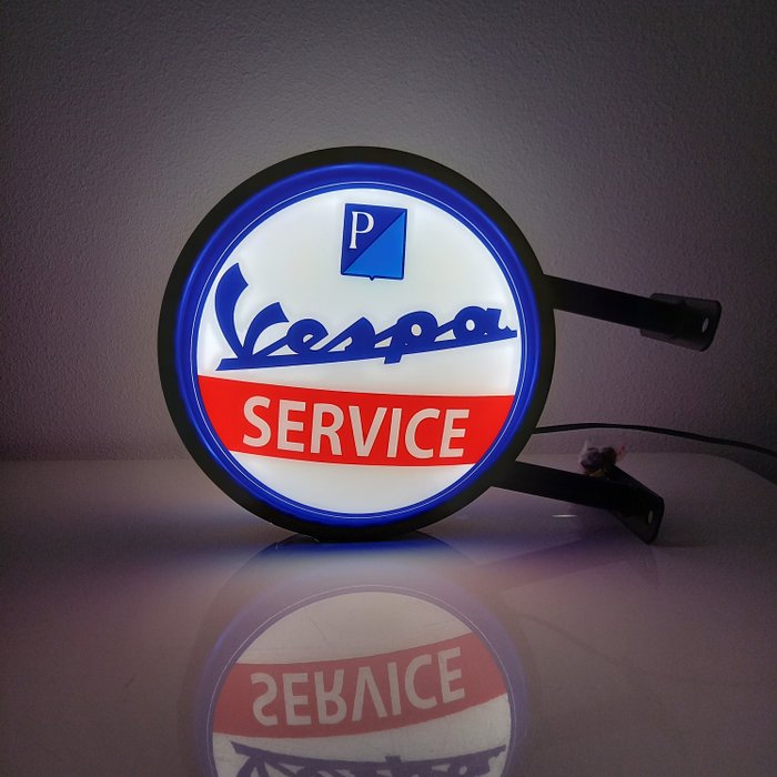 Casetă luminoasă - Service Vespa - metal