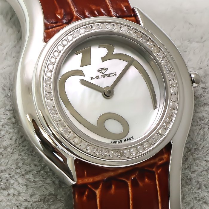 Murex - Swiss Diamond Watch - RSL722-SL-D-7 - Brown strap - Ohne Mindestpreis - Damen - 2011-heute