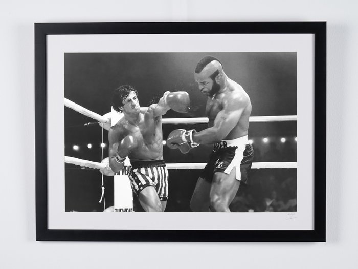 Sylvester Stallone - Rocky III (1982) - Fine Art Photography - Luxury Wooden Framed 70X50 cm - Limited Edition Nr 01 of 30 - Serial ID 30181 - - Original Certificate (COA), Hologram Logo Editor and QR Code