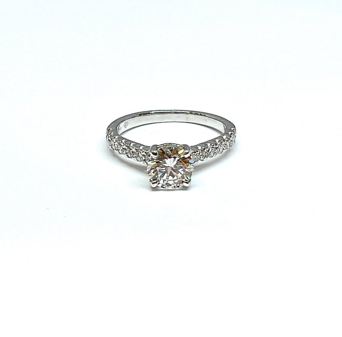 18 kt Weißgold - Ring - 1.01 ct Diamant - Diamanten