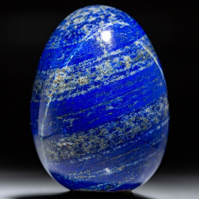 Lapis Lazuli-ägg - Extra kvalitet Lapis Lazuli - Höjd: 55 mm - Bredd: 40 mm- 144 g