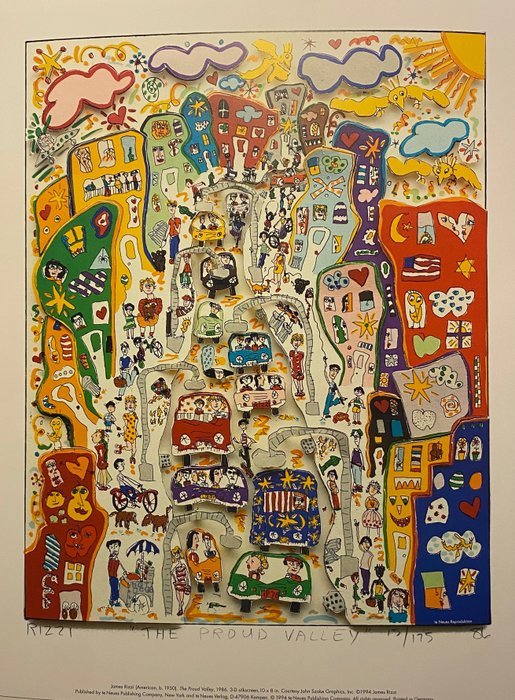 James Rizzi (1950-2011) - THE PROUD VALLEY, ©James Rizzi