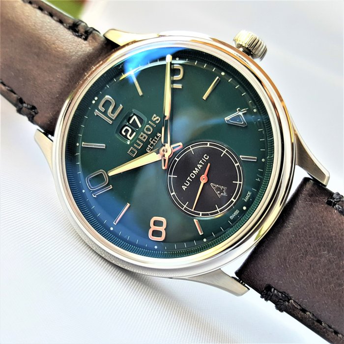 DuBois et fils – Automatic – Limited Edition * nr. 1 – 99 *- Big Date –  Lacquered Green – Rhodium – Heren – New