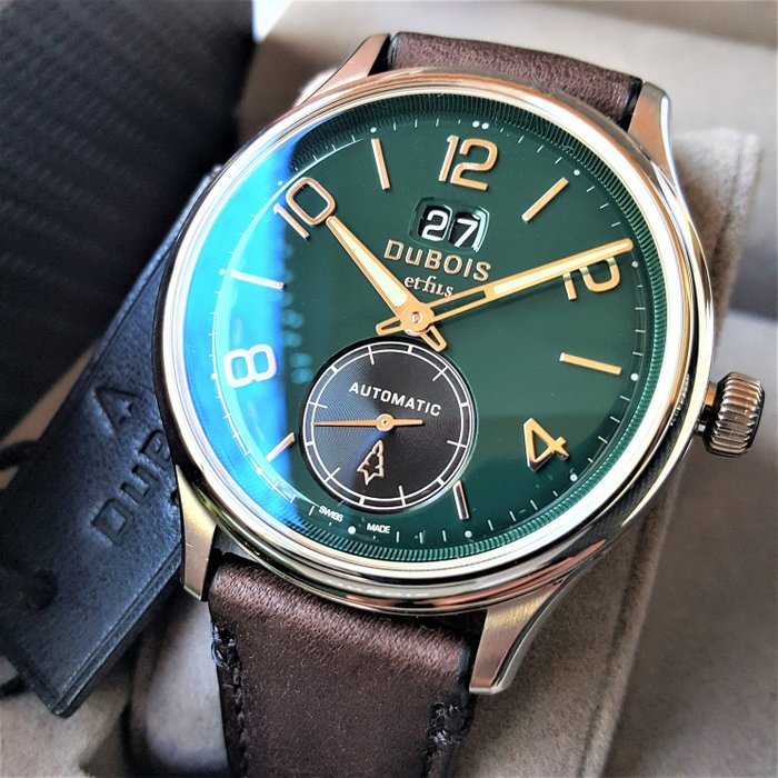 DuBois et fils – Automatic – Limited Edition * nr. 1 – 99 *- Big Date –  Lacquered Green – Rhodium – Heren – New