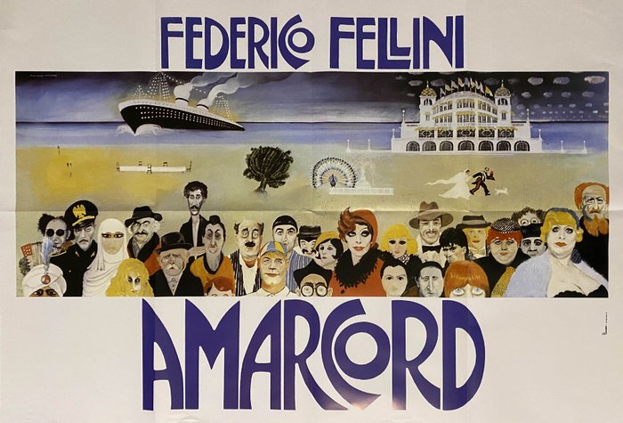 2F - Federico Fellini - Film Poster Amarcord 80 Edition