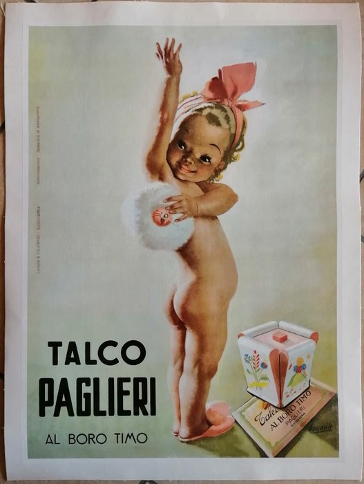 Gino Boccasile - Talco Paglieri Al Boro Timo - 1960年代