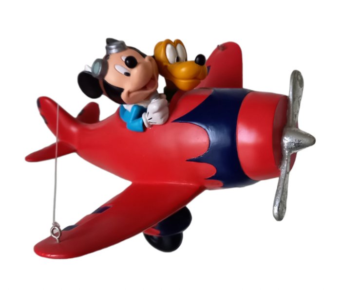 Disney – Mickey and Pluto as pilots – 27 cm figure (ca. 2000)