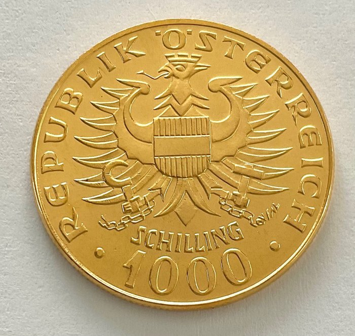 Áustria. 1.000 Shilling 1976 - Babenberger Dynasty Millenium