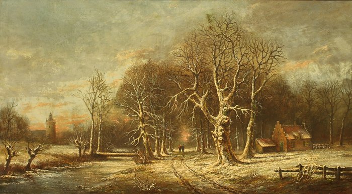 P.A Schipperus (1840-1929) – Winteravond