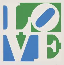 Robert Indiana (1928-2018) - TRI-LOVE, from Domberger Art  - LITHO    -> Mother'sDay   Art/Gift