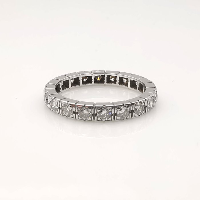 18 karaat Witgoud - Ring - 1.00 ct Diamant