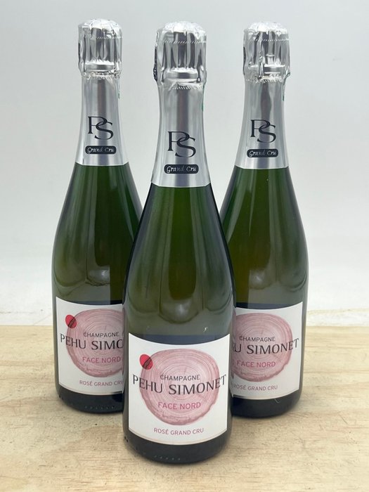 Pehu Simonet, Pehu Simonet, Face Nord Rosé - Champagne Grand Cru - 3 Flaschen (0,75 l)