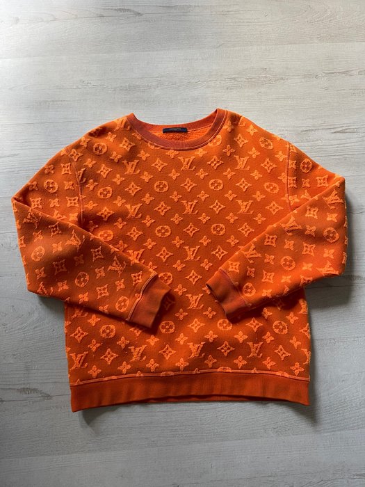 monogram sweater orange