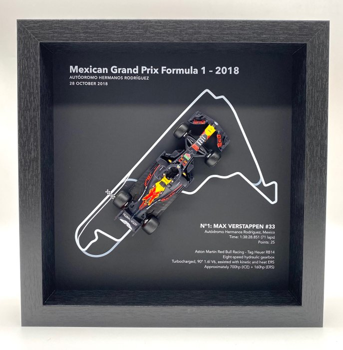 Artwork - FRAMEDWHEELS - Red Bull - Max Verstappen - GP F1 Mexico 2018