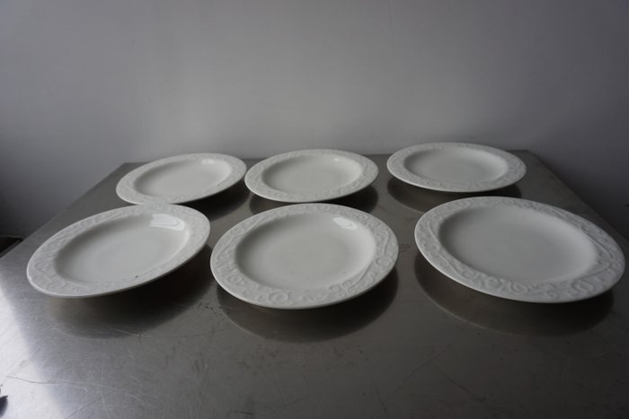 Marcel Wanders - 6 fős teríték (6) - Porcelán, Lemez közepes, lapos tányérok Marcel Wanders KLM | 19 cm átmérőjű