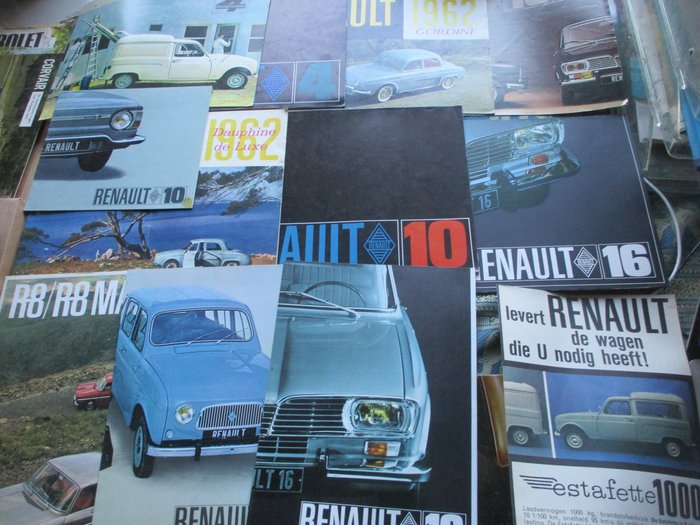 手冊/目錄 - Renault 4/Fourgonette/10/16/8/Dauphine/Ondine - Renault - 1960-1970
