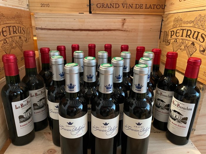 12 x 2010 Ch. La Rose Perruchon, Lussac-Saint-Emilion & 12 x 2016 Ch. Lagraviere Bellefond, Graves - Bordeaux - 24 Half Bottles (0.375L)