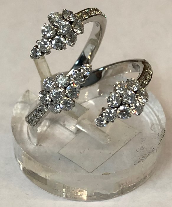 Crivelli - Gyűrű 750 fehér arany és gyémánt 