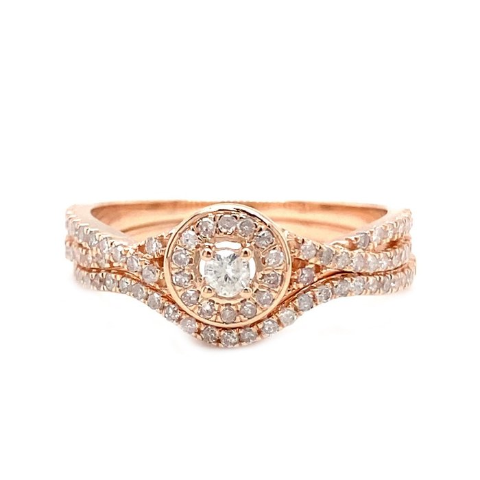 14 karaat Rosé goud – Ring – 0.38 ct Diamant