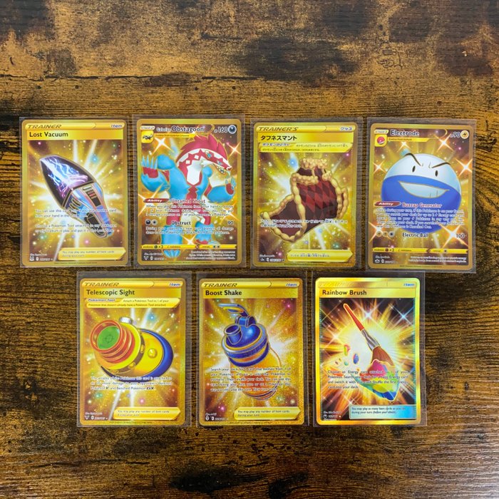 The Pokémon Company - Lot de 7 cartes Pokémon Or - Catawiki