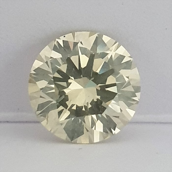 Diamant - 1.53 ct - Brillant, GIA - N (getönt) - I1
