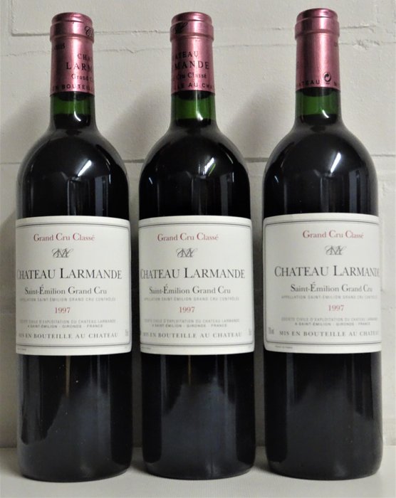 1997 Chateau Larmande - Saint-Emilion Grand Cru Classé - 3 Bottiglie (0,75 L)
