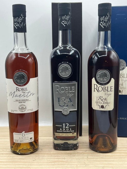 Roble - Extra Añejo + Ultra Añejo 12 años + Maestro 6 años - 70cl - 3 bottles