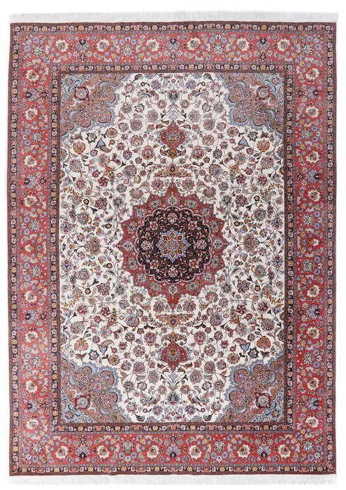 大不里士 50 Raj 丝绸非常细 - 小地毯 - 350 cm - 250 cm