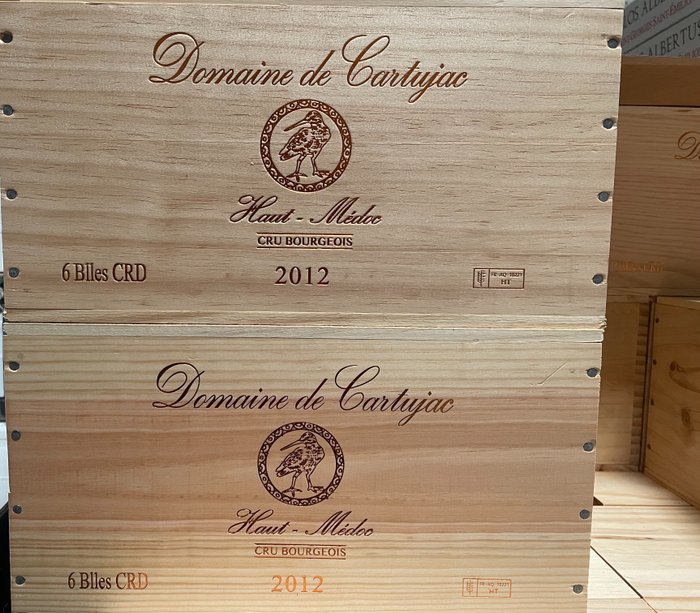 2012 Domaine de Cartujac - Haut-Médoc Cru Bourgeois - 12 Flaskor (0,75L)