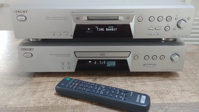 Sony - CDP-XE270,  MDS-JE480  , - CD-lejátszó, MiniDisc fedélzet